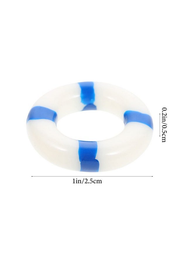 BESTOYARD BESTOYARD 50pcs Micro Landscape Life Ring Mini Nautical Buoy Miniature Lifebuoy The Mediterranean Beach Figurines Miniature Life Ring Coastal for Flowers Wedding Baby Decor  - Image 3