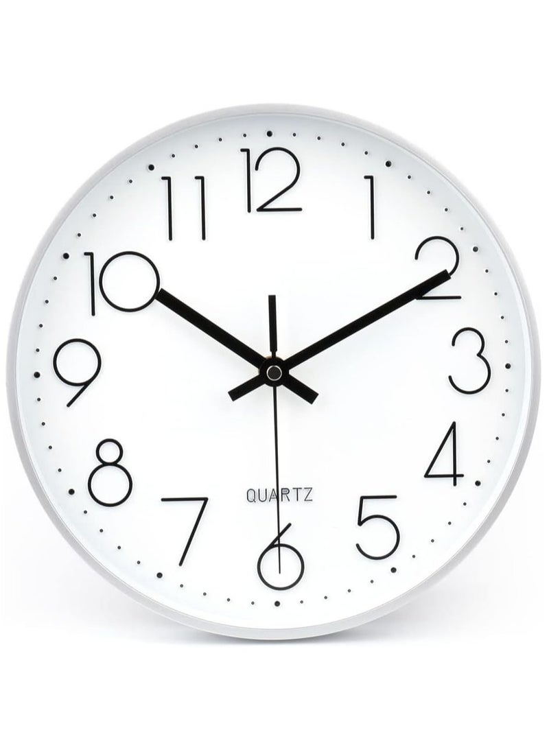 MileMelo Minimalist Wall Clock Modern Design Living Room Bedroom Quartz Mute Light Luxury Clocks Hanging Watch Home Decor (Color: White/Black, Size: 12inch 30cm)  - Image 1