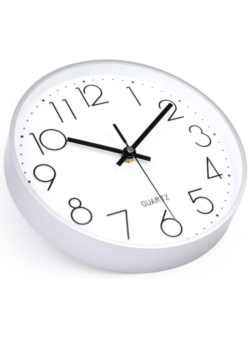 MileMelo Minimalist Wall Clock Modern Design Living Room Bedroom Quartz Mute Light Luxury Clocks Hanging Watch Home Decor (Color: White/Black, Size: 12inch 30cm)  - Image 3