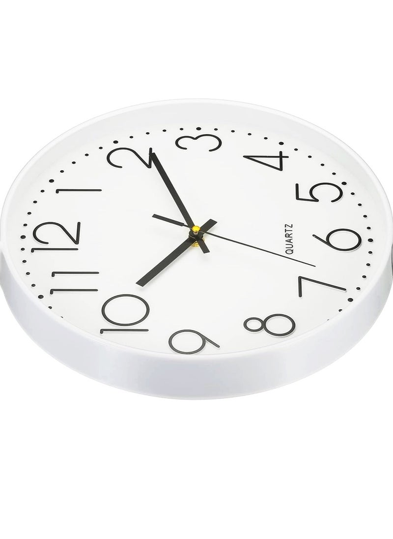 MileMelo Minimalist Wall Clock Modern Design Living Room Bedroom Quartz Mute Light Luxury Clocks Hanging Watch Home Decor (Color: White/Black, Size: 12inch 30cm)  - Image 4