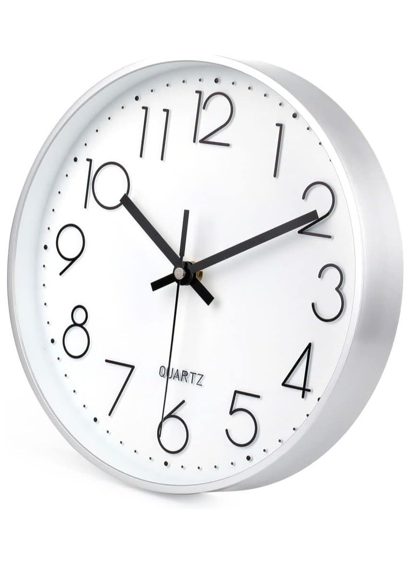 MileMelo Minimalist Wall Clock Modern Design Living Room Bedroom Quartz Mute Light Luxury Clocks Hanging Watch Home Decor (Color: White/Black, Size: 12inch 30cm)  - Image 5