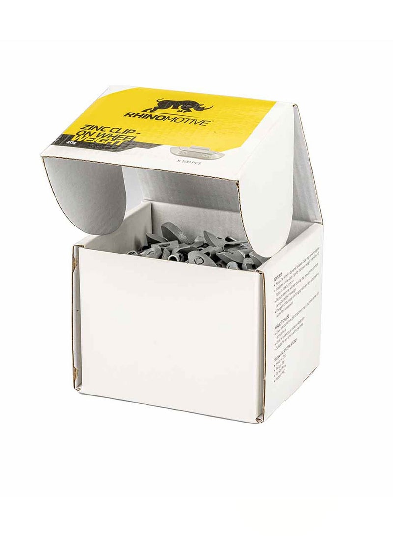RHINOMOTIVE Automotive Zinc Clip-on Wheel Weight 20g 100Pcs Per Box  - Image 4