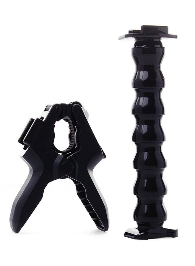 NIBEMINENT 7 Joint Adjustable Gooseneck Arm Handle Monopod Jaws Flex Clamp Mount Black 