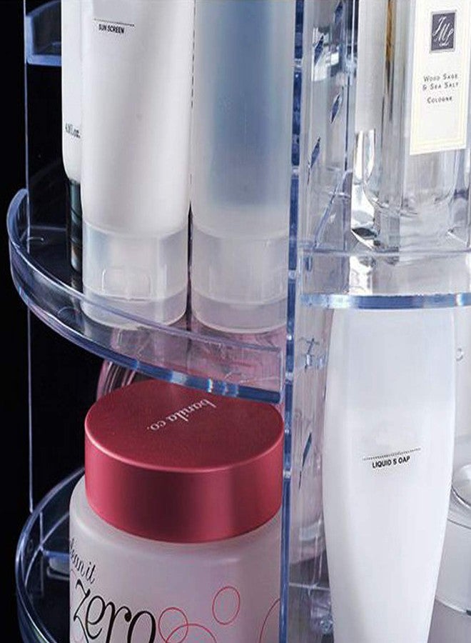 Matiko Adjustable 360 Degree Rotating Makeup Organizer Tray/Large Capacity Cosmetics Carousel Spinning Holder Storage Rack Fits Toner, Creams, Makeup Brushes, Lipsticks and More - Image 5
