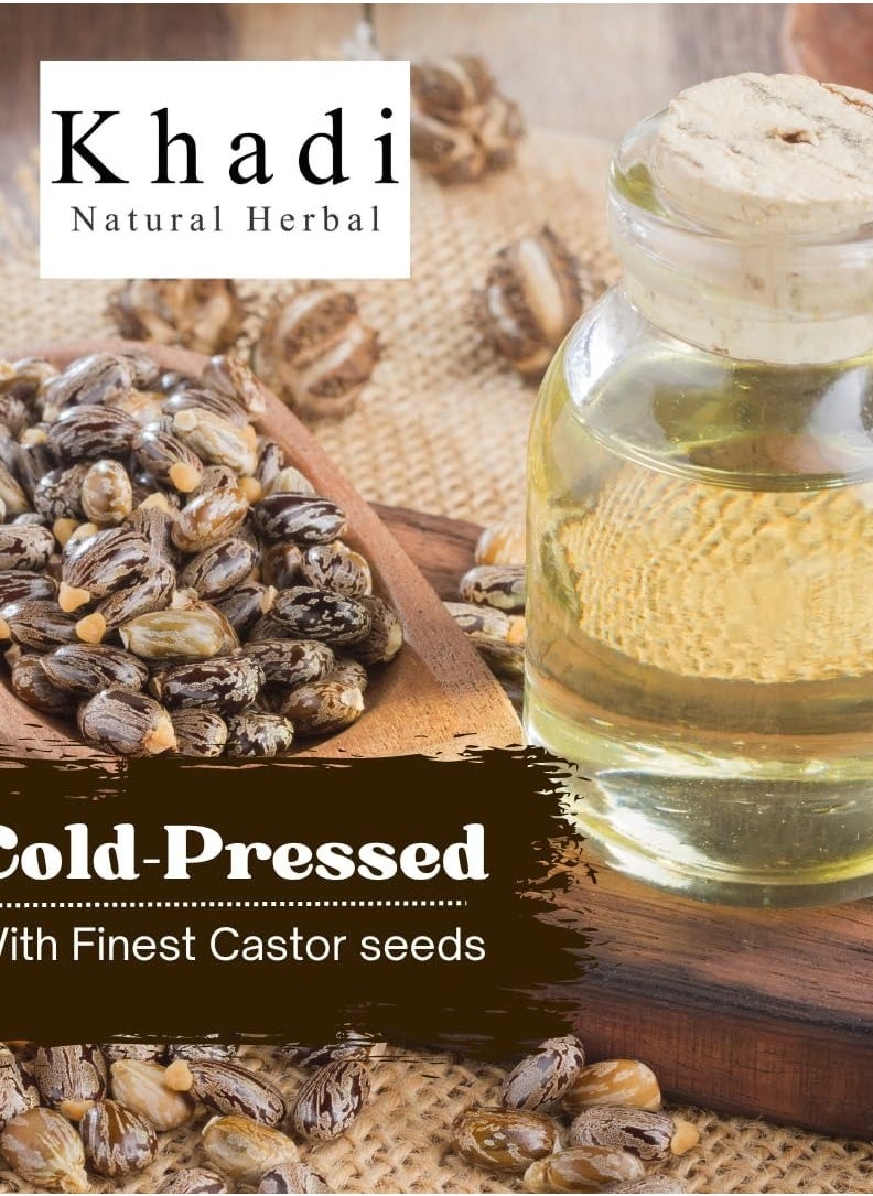 Khadi Natural Herbal - Khadi Natural Herbal Organic Cold Pressed Pure and Castor Oil 100 ml - Image 1