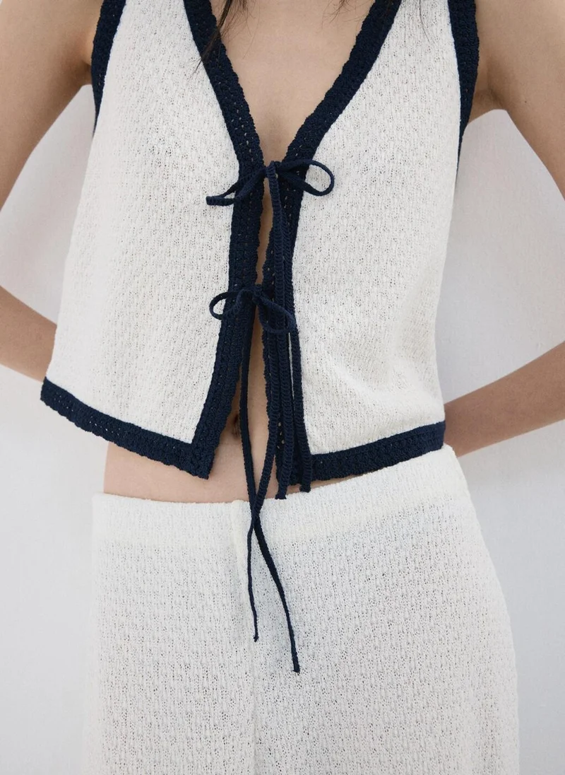 Mango  Vest with bows for Women | Best Price UAE