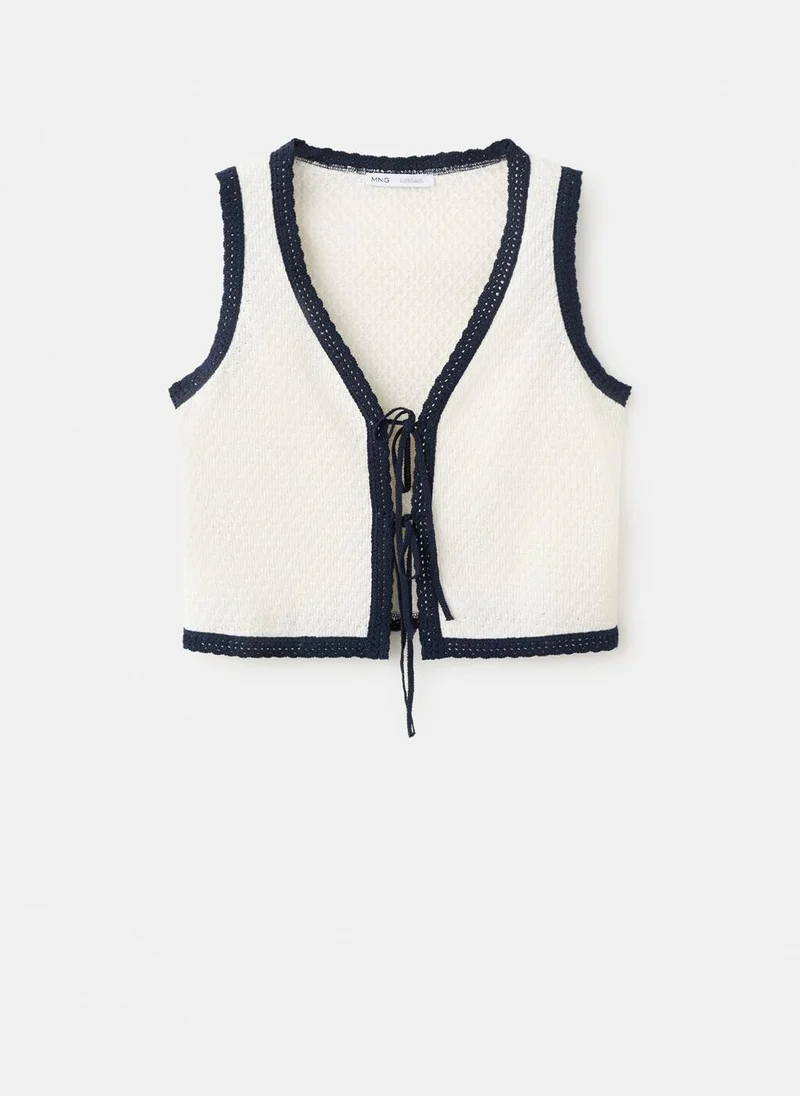 Mango  Vest with bows for Women | Best Price UAE