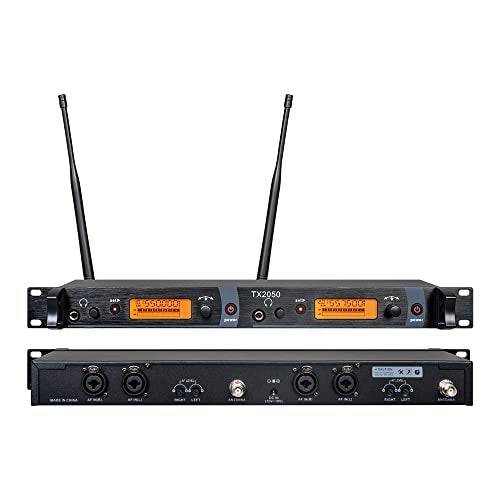 OPQRST 8 Bodypacks Wireless in Ear Monitor System 2 Channel Recording Headphone Studio Monitor Transmitter Monitoring Type for Stage Church Band Musicians School 338ft Range - Image 3