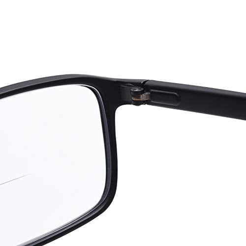 Jcerki Lightweight Mens women Bifocal Reading Glasses +1.50 Strengths Bifocal Reading Eyeglasses - Image 5