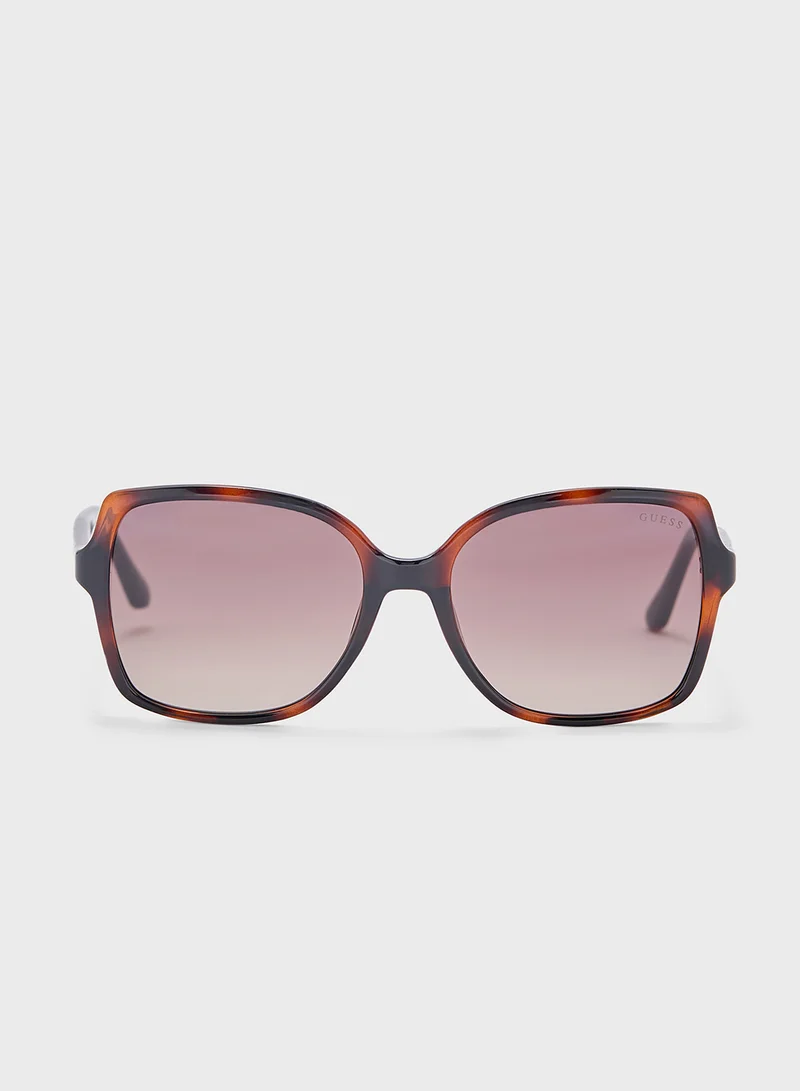 جس Oversize Uv-Protected Sunglasses