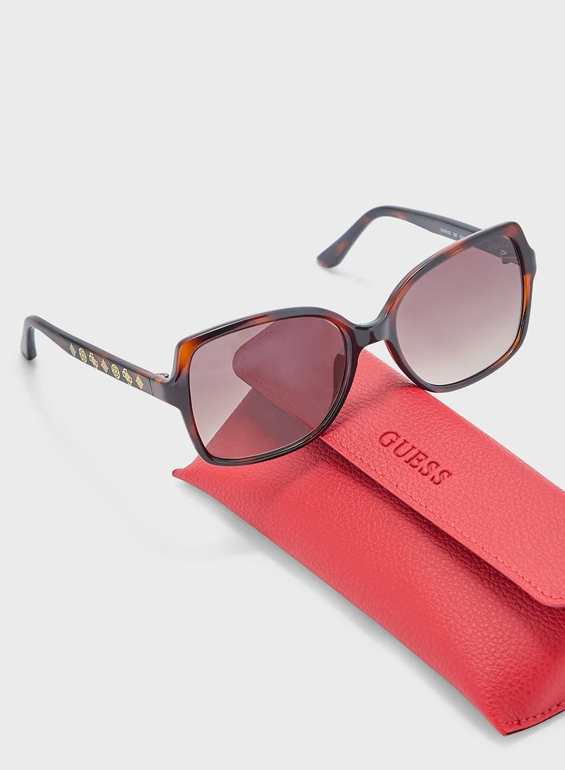جس Oversize Uv-Protected Sunglasses