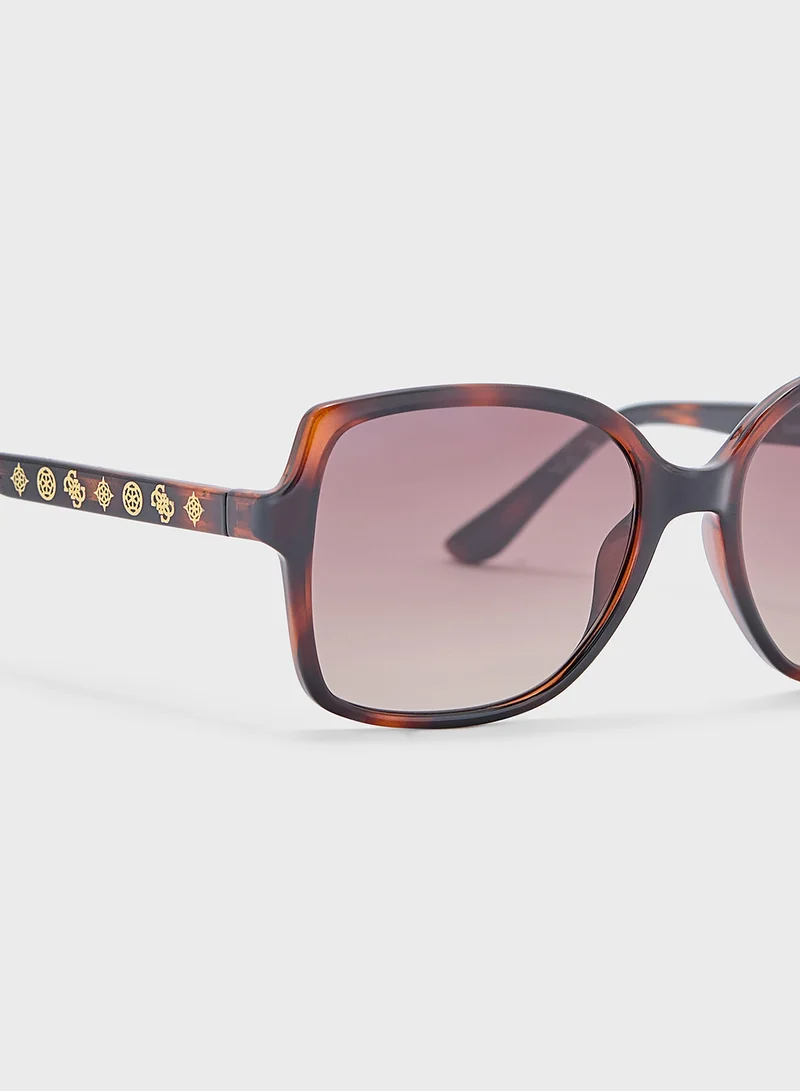 جس Oversize Uv-Protected Sunglasses