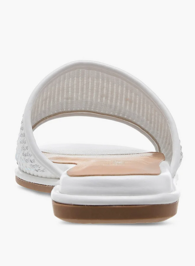 Little Missy Girls Embellished Slip-On Flat Sandals