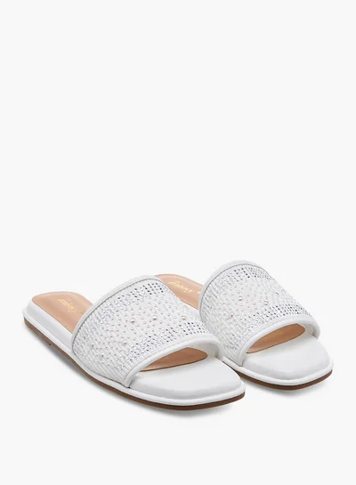 Little Missy Girls Embellished Slip-On Flat Sandals