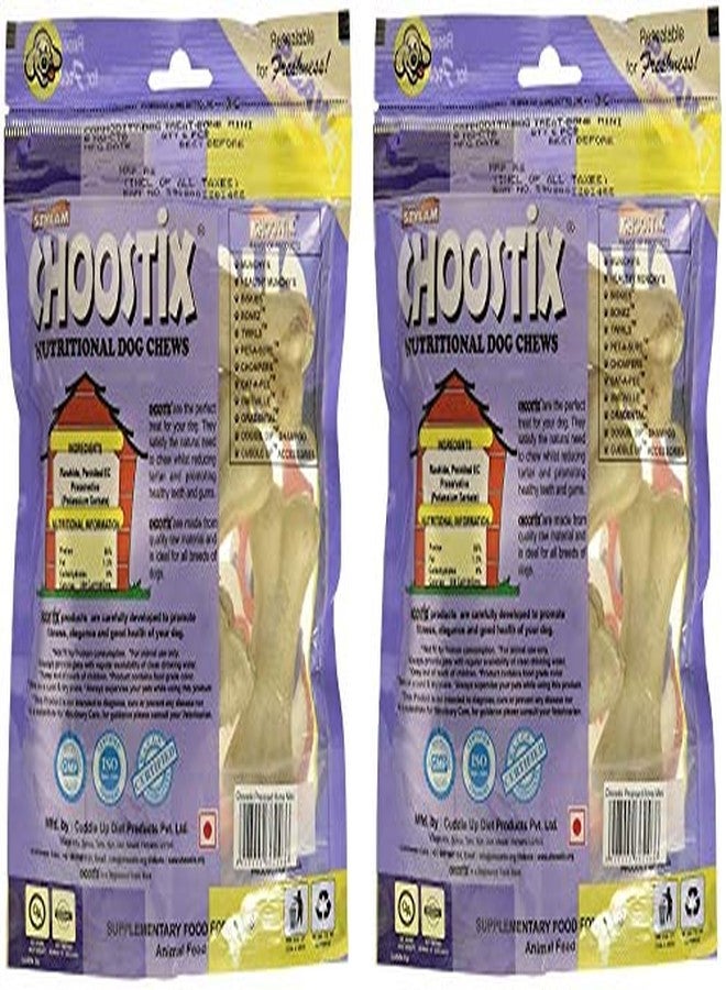 Choostix Pressed Dog Bone (4 Pieces, 4-inch, Pack of 2) - Image 3