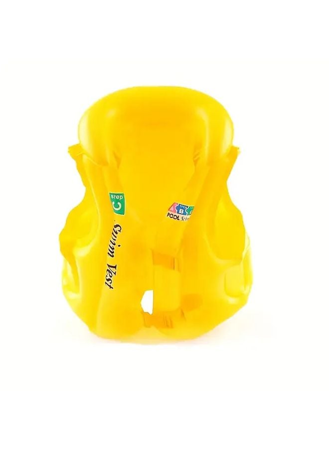 سترة سباحة قابلة للتعديل للمراهقين - الطراز الأصفر - إغلاق مشبك آمن - تعلم السباحة - Image 4