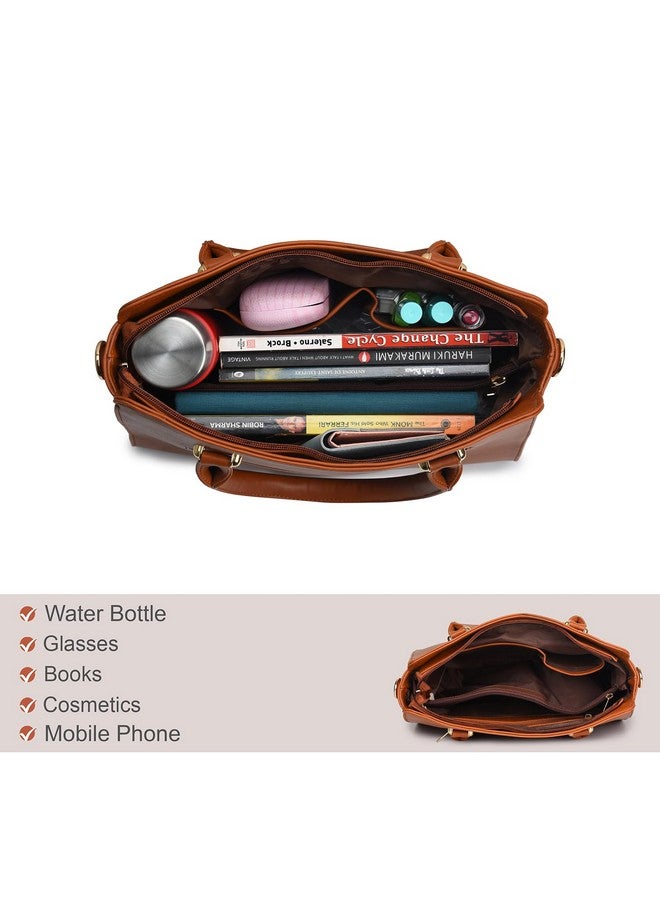 K London حقيبة ك لندن من الجلد النباتي مع حزام كتف قابل للتعديل وقابل للفصل للنساء والفتيات | حقائب كروس بودي أنيقة للنساء | حقيبة كتف للسيدات | حقيبة يد للنساء | حقيبة كتف (2311) (بني) - Image 5