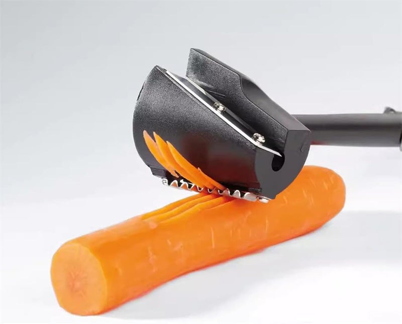 Much Hotter Vegetable Curler, Carrot Curler and Peeler, Spiral Shred Carving Slicer, Fruit Carving Tools,Kitchen Creative Cut Flower Tool,Rotatable Blade Peeler for Carrots, Potatoes, Cucumbe - Image 3