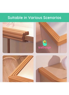 KidDough Baby Proofing Flat Edge Protector - 2 Mtrs Safety Strip, Furniture Edge Protector, Adjustable Dense Edge Guard For Kids Safety, Shock Absorbant Edge Protector, Baby Safety Products,Wood Color  - Image 3