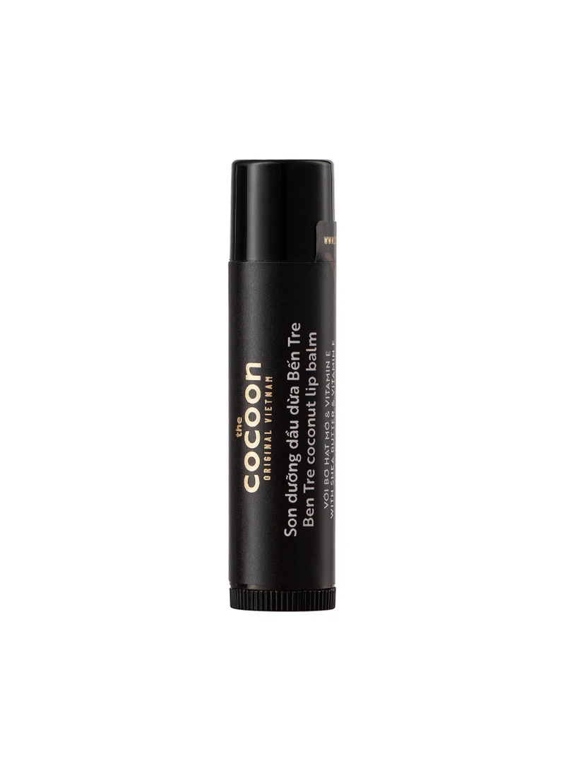The Cocoon Original Vietnam  Ben Tre Coconut Lip Balm 5g – Natural Coconut Lip Balm Moisturiser with Coconut Oil, Shea Butter & Vitamin E | Hydrating Lip Balm for Soft, Smooth & Healthy Lips  | Best Price UAE