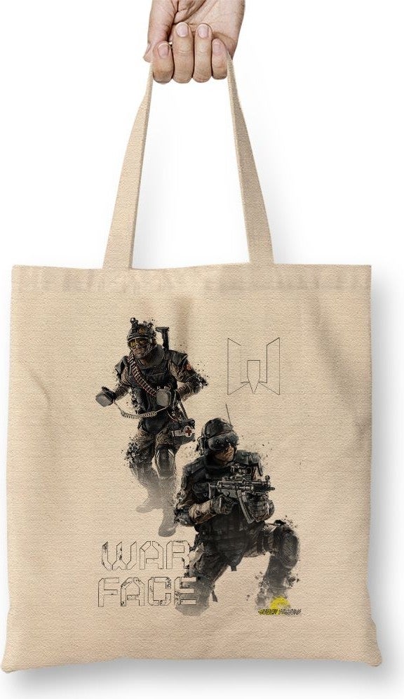 Baskı Dükkanı Print Shop Camisetas Warface Cloth Bag Long Handle
