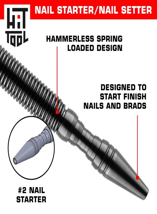 HIT Tool #2 Nail Starter and 2/32" (#2) Nail Setter Hammerless Spring Tool - Image 4