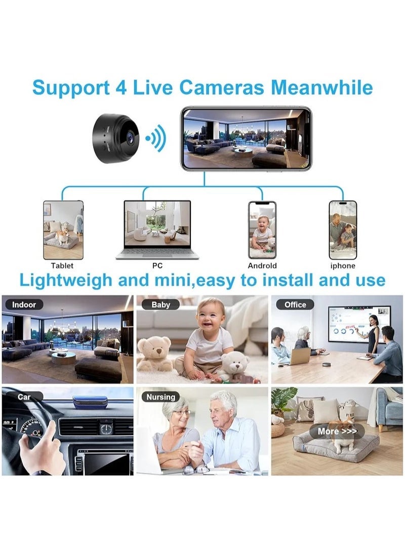 Gravity WiFi Mini Magnetic A9 Wireless Spy Hidden HD 1080P Small Portable Round Camera, Indoor Security Camera, Motion Detection, Instant Notifications Night Vision Camera (Camera) - Image 2