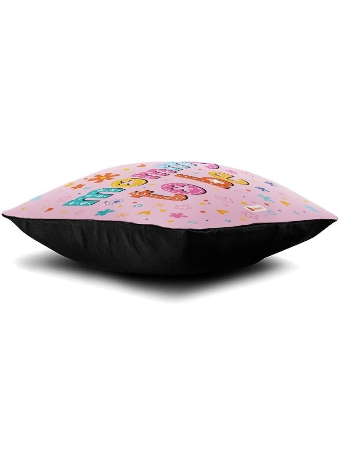 Indigifts Indigifts Mom to be Printed Cushion Cover 12"x12" with Filler  - Image 3