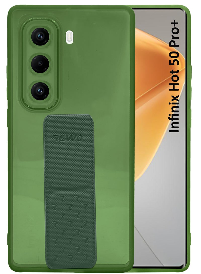 For Infinix Hot 50 Pro Plus - Cool Glossy Coluorful Semi Transparent Well Protected Silicone Case - Green  - Image 1
