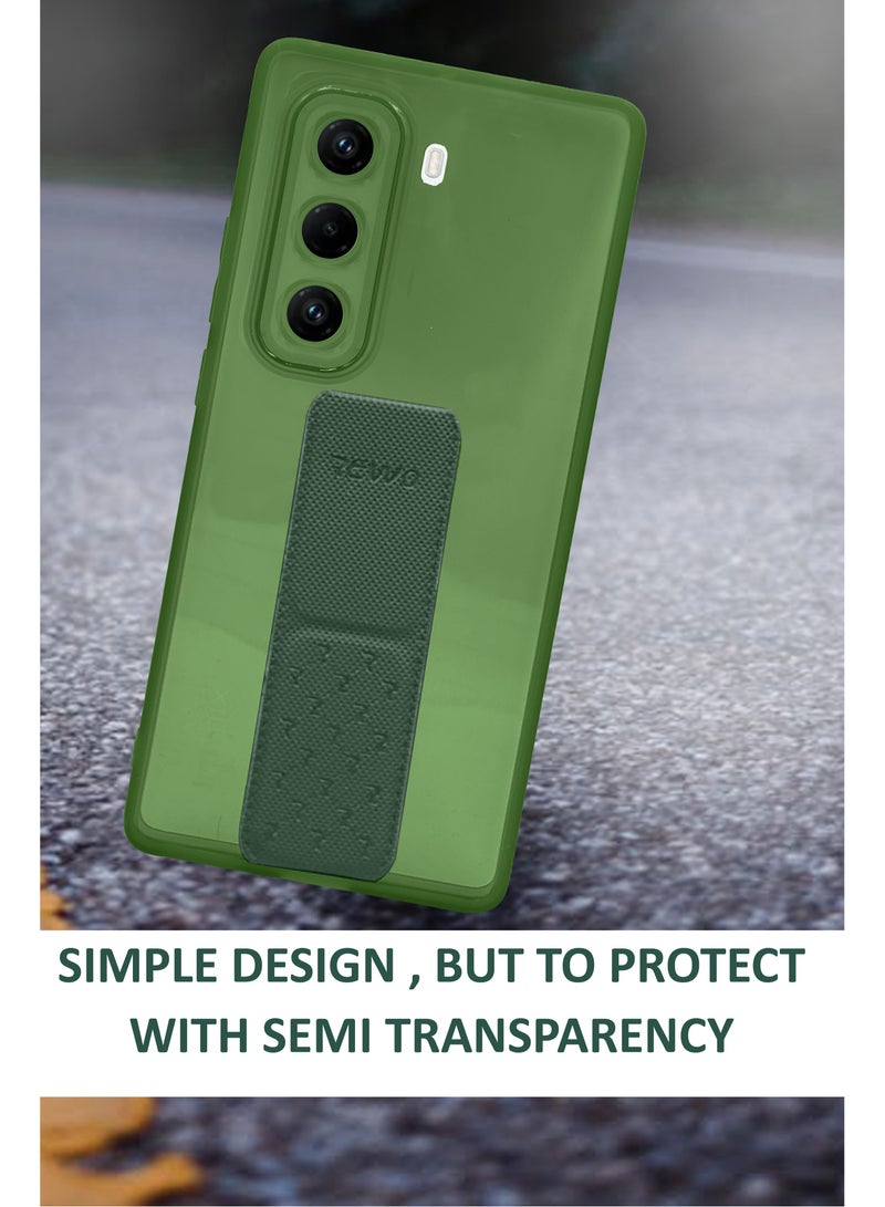 For Infinix Hot 50 Pro Plus - Cool Glossy Coluorful Semi Transparent Well Protected Silicone Case - Green  - Image 2