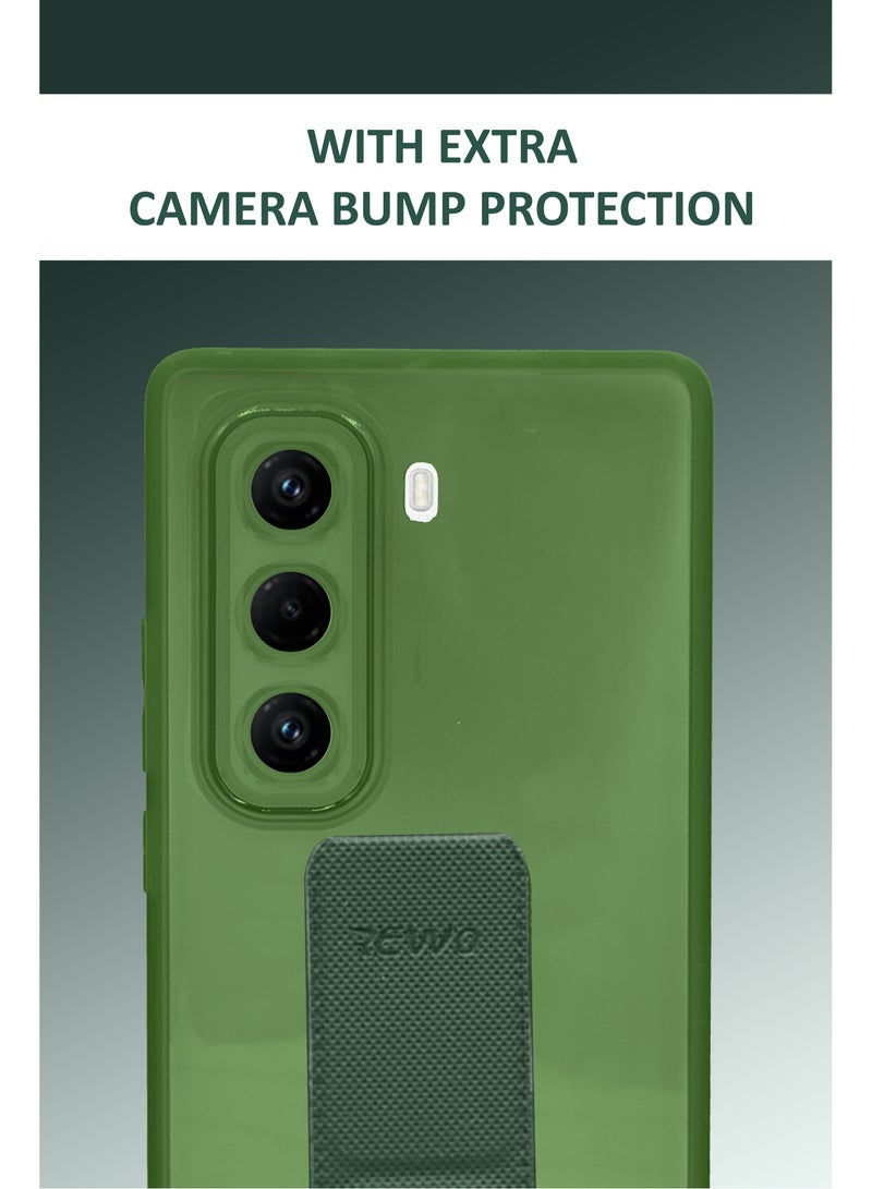 For Infinix Hot 50 Pro Plus - Cool Glossy Coluorful Semi Transparent Well Protected Silicone Case - Green  - Image 3