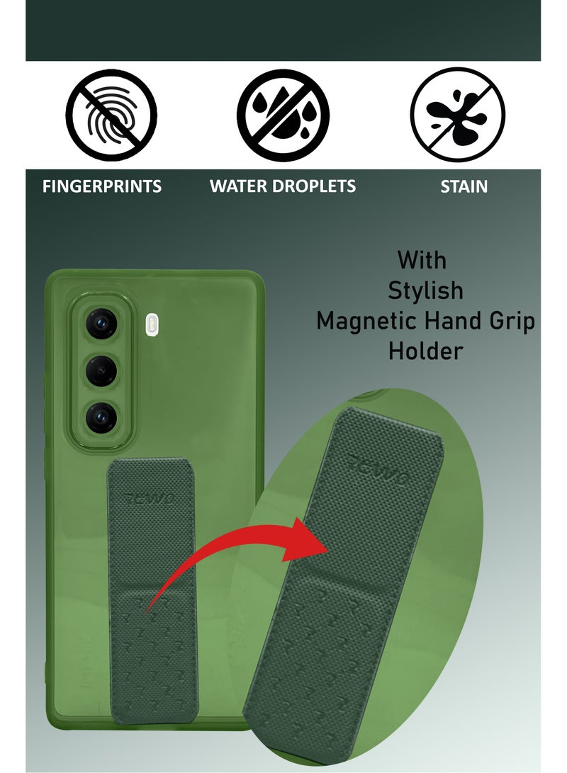 For Infinix Hot 50 Pro Plus - Cool Glossy Coluorful Semi Transparent Well Protected Silicone Case - Green  - Image 4