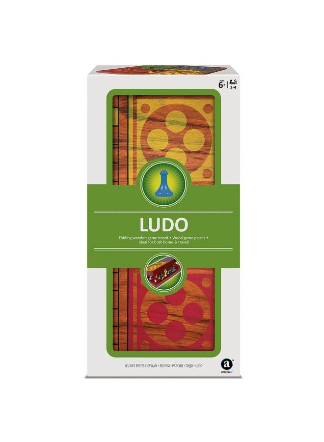 Ambassador Folding Wood Ludo Set (TG1902) - Image 1