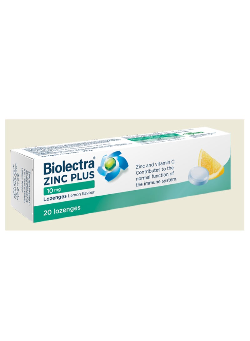 BIOLECTRA ZINC PLUS 10MG LOZENGES 20'S
