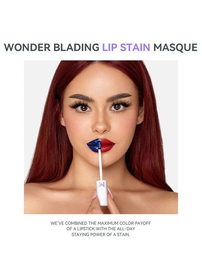 siimunana Wonder Blading Romance Lip Stain Masque, Long-Lasting Waterproof & Transfer-Proof Pink Lip Tint, Matte Finish Peel-Off Lip Stain for Smooth & Vibrant Lips, 4ml -Beautiful (Light Pink) - Image 3