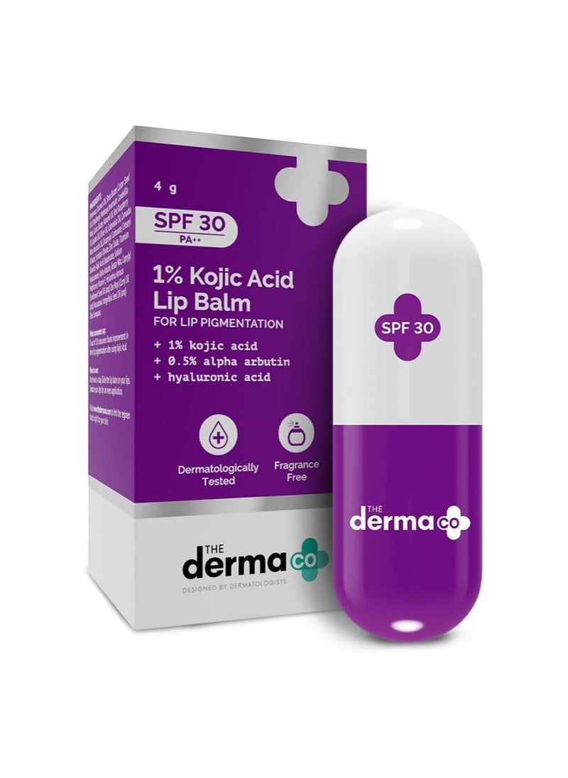 THE derma Co - The Derma Co 1% Kojic Acid Lip Balm (4 g) - Image 1
