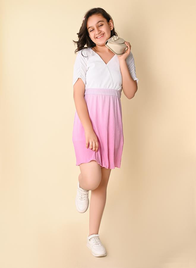 ليل بيكس فستان بقصة مضلعة بخصر محدد وواسع من ستايلي - Image 1