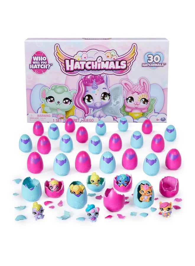 HATCHIMALS Alive CollEGGtibles 30 Egg Mystery Value Pack - Mini Figures Ultimate Cracking Set: Who Will You Hatch - 30 Unique Figures, Party Favors, Stocking Stuffers Pack (Age 3+) - Image 1