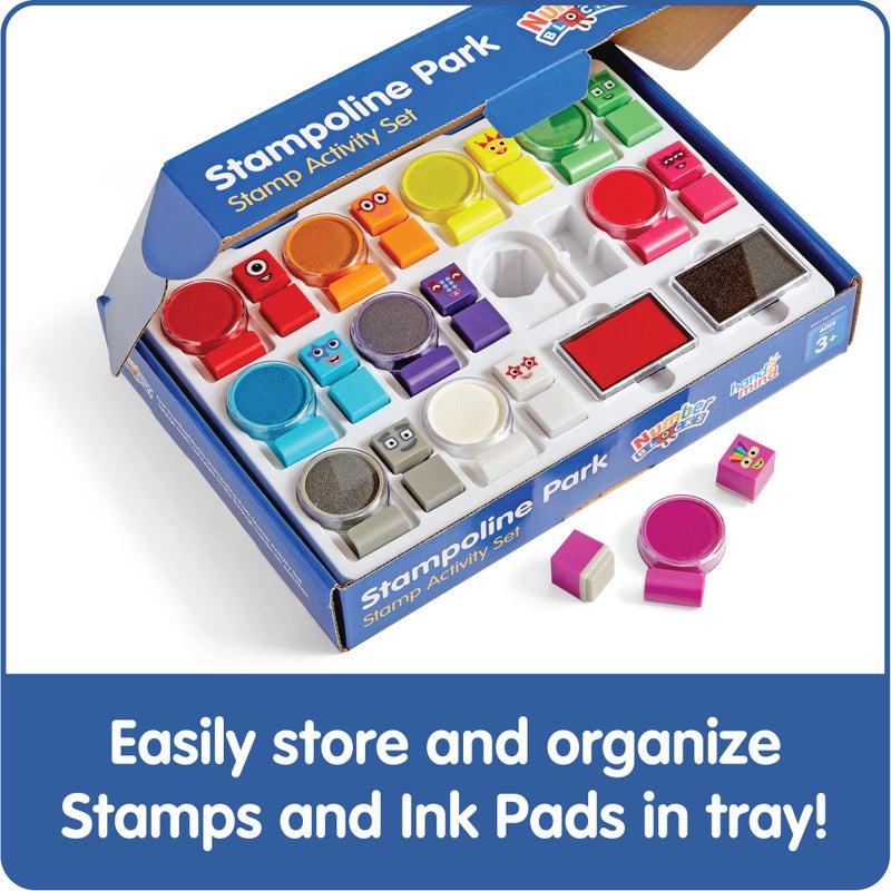 hand2mind hand2mind Numberblocks Stampoline Park Stamp Activity Set, 20 Stamps, 12 Washable Ink Pads, Number Toys, Kids Arts & Crafts, Preschool Math Toys, Toddler Learning Activities, Birthday Gifts for Kids  - Image 4