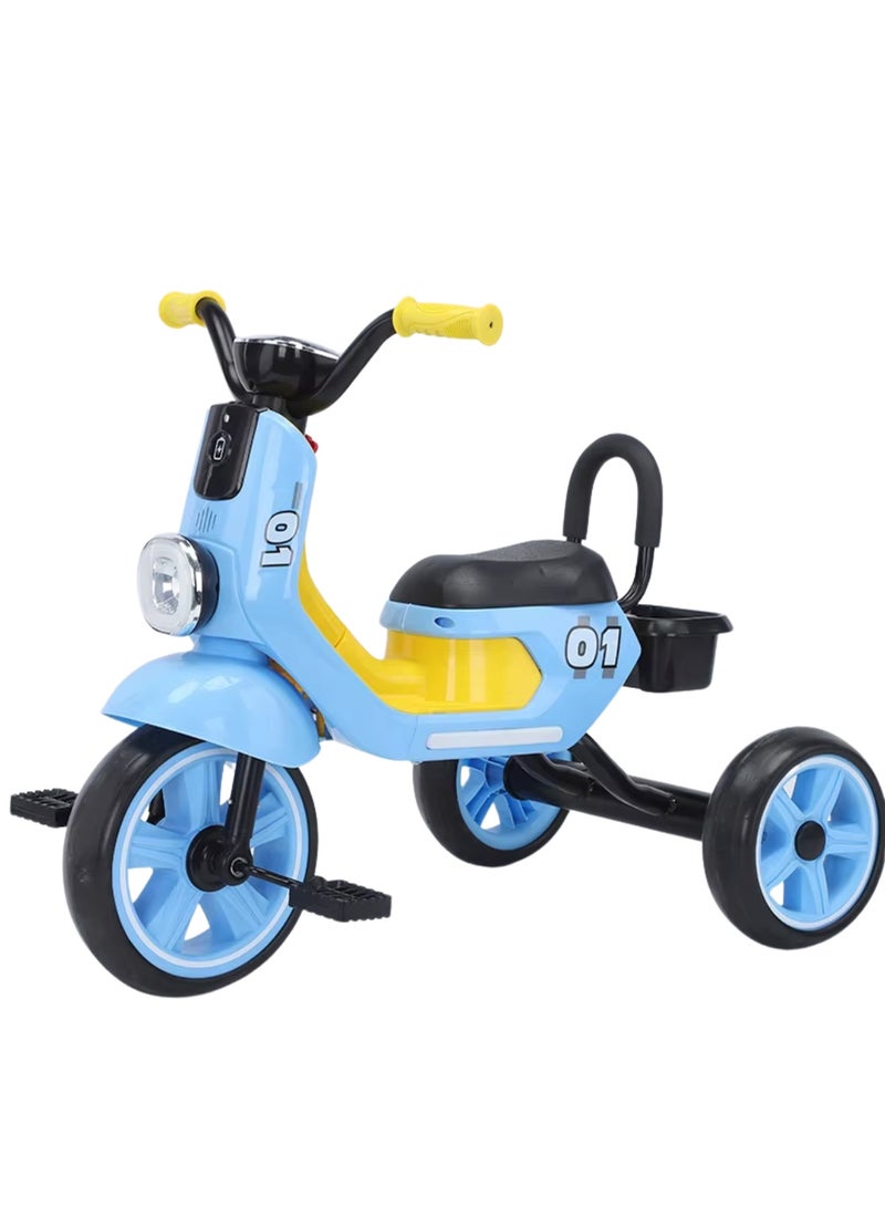 Explorer Tricycle for Kids with LED Side Light and Headlight 