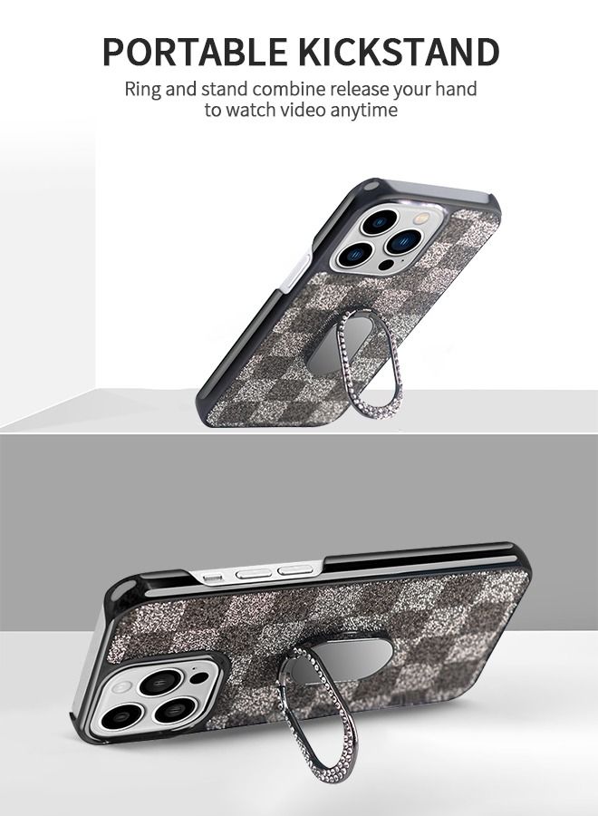 GROIC IPhone 14 Pro Case 6.1 Inch,Sparkle Diamond Cover Slim Protective Case,Back Case & Ring Stand + Camera Lens Protector IPhone 14 Pro Cover - Image 5