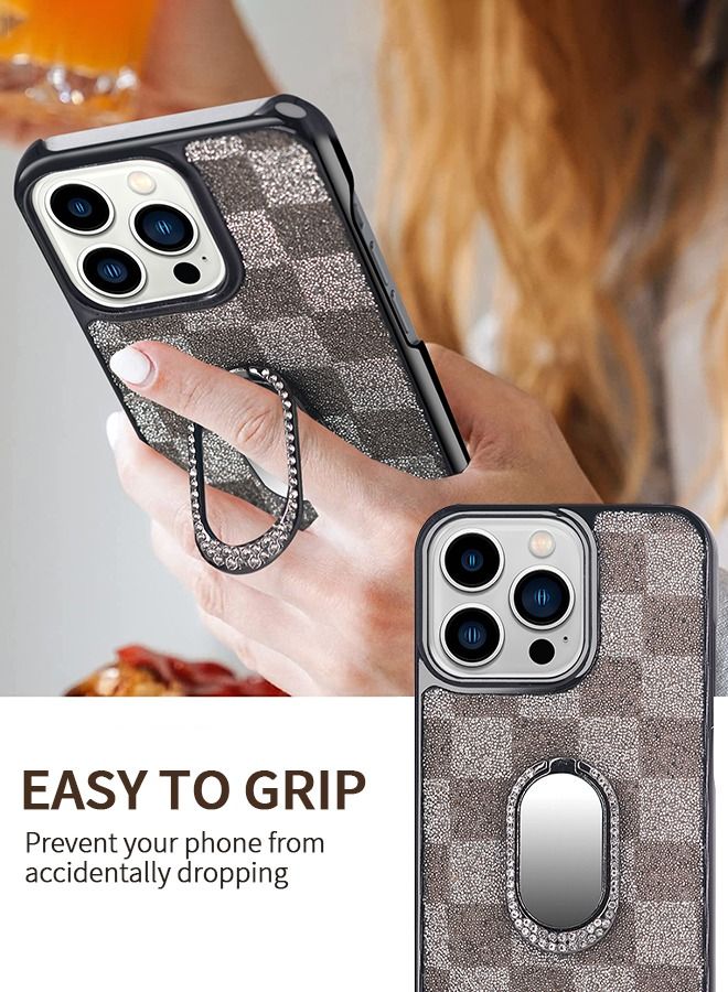 GROIC IPhone 14 Pro Case 6.1 Inch,Sparkle Diamond Cover Slim Protective Case,Back Case & Ring Stand + Camera Lens Protector IPhone 14 Pro Cover - Image 4