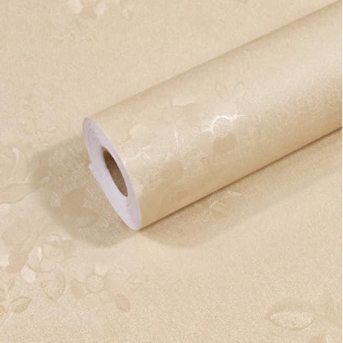 ELTON DIY Self Adhesive Rose Textured Wall Paper Wall Decal for Living Room Bed Room Interior Exterior Easily Removable Furniture Make Over Beige (45 x 600 Cms, Beige Rose, el2002) - Image 3