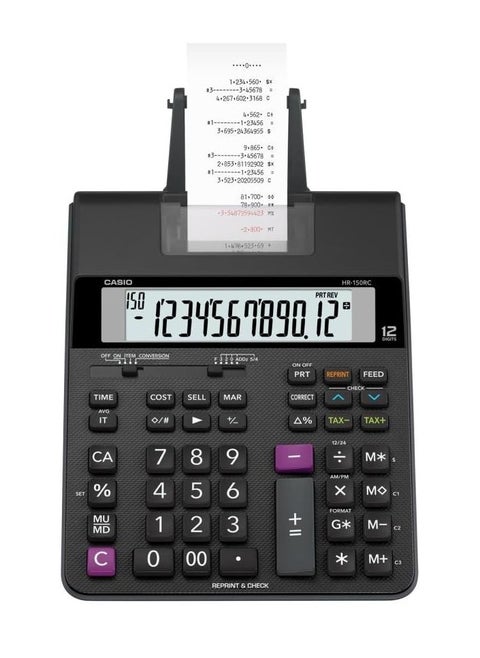Casio HR 150RC Compact Printing Calculator With 12 Digits