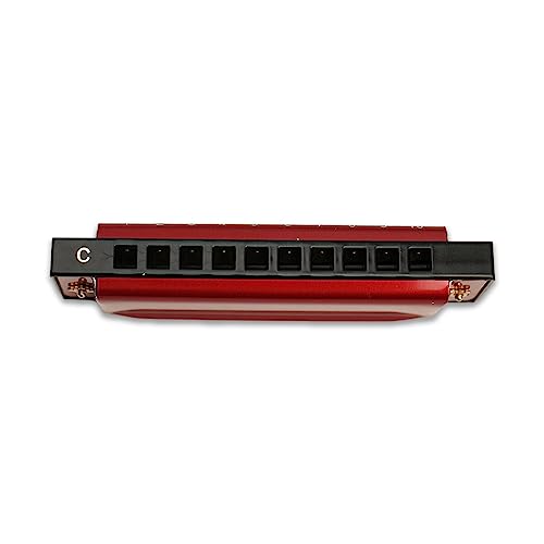 Kadence T104-RD Diatonic Harmonica | Key of C with 10 Holes and 20 Tones | Portable Mouth Organ with Hard Case | Includes Learning Course | Red - Image 4