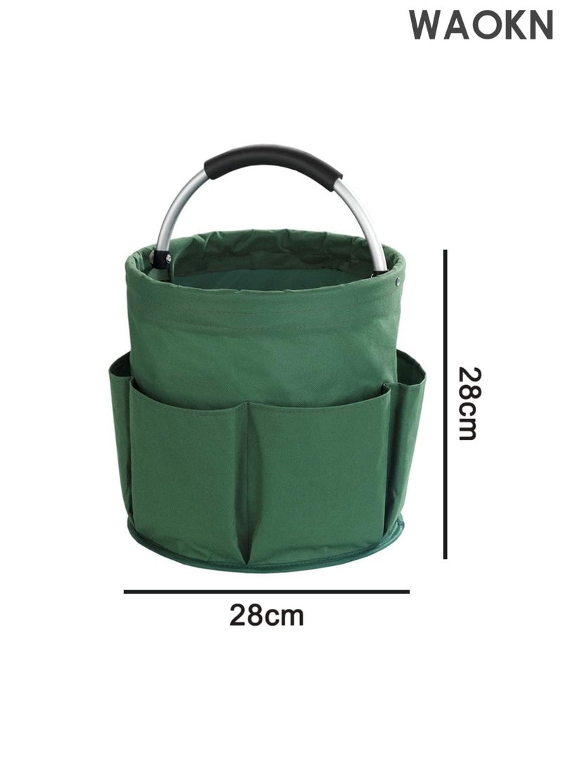 WAOKN XL Tool Organizer Bucket Storage Bag with Garden Tool Sets, Tote Bucket Tool Organizer, Duty Hard Home Organizer Oxford Bag, Garden Tool Kit Holder for Indoor Outdoor - Image 5