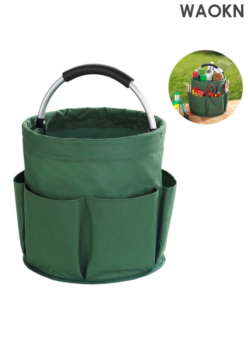 WAOKN XL Tool Organizer Bucket Storage Bag with Garden Tool Sets, Tote Bucket Tool Organizer, Duty Hard Home Organizer Oxford Bag, Garden Tool Kit Holder for Indoor Outdoor - Image 2