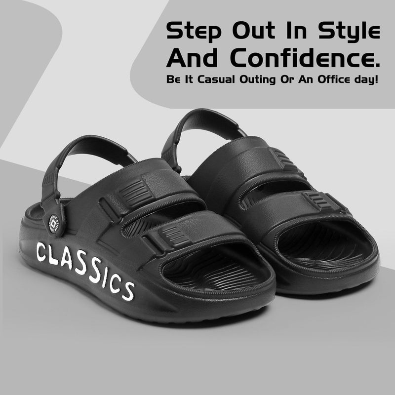 Face صنادل كلاسيكية سوداء للرجال - Image 2