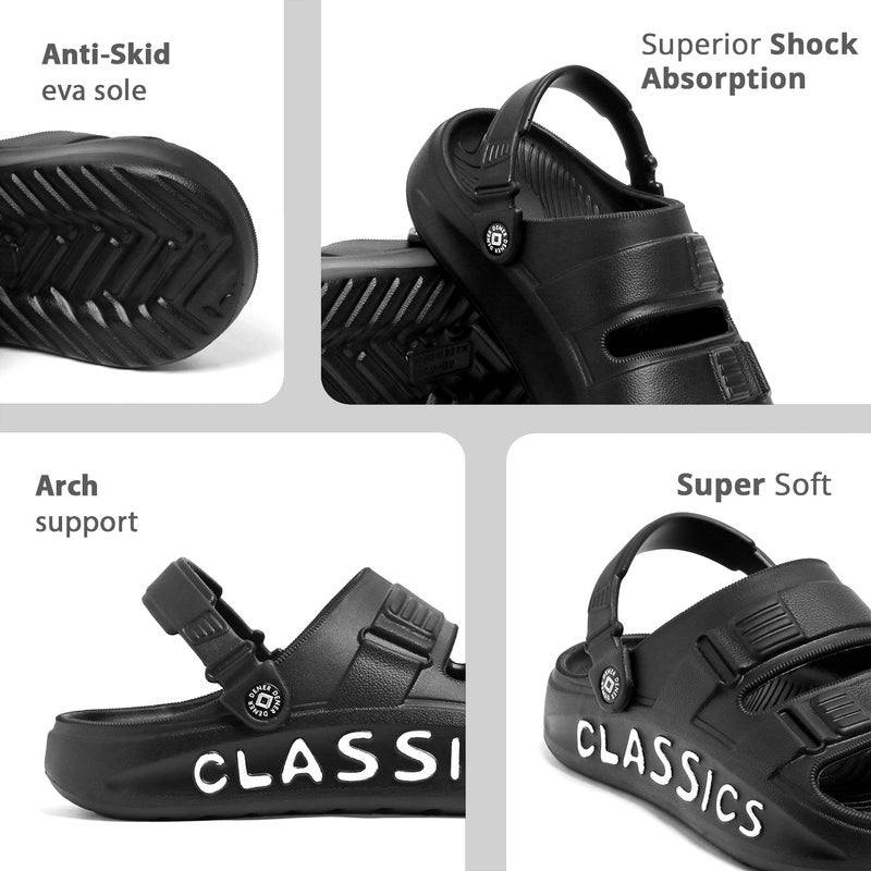 Face صنادل كلاسيكية سوداء للرجال - Image 4