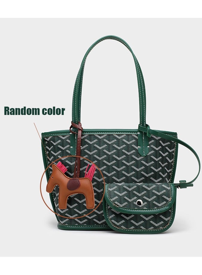 Printed Shopper Small Tote Green Pendants Random - Image 1